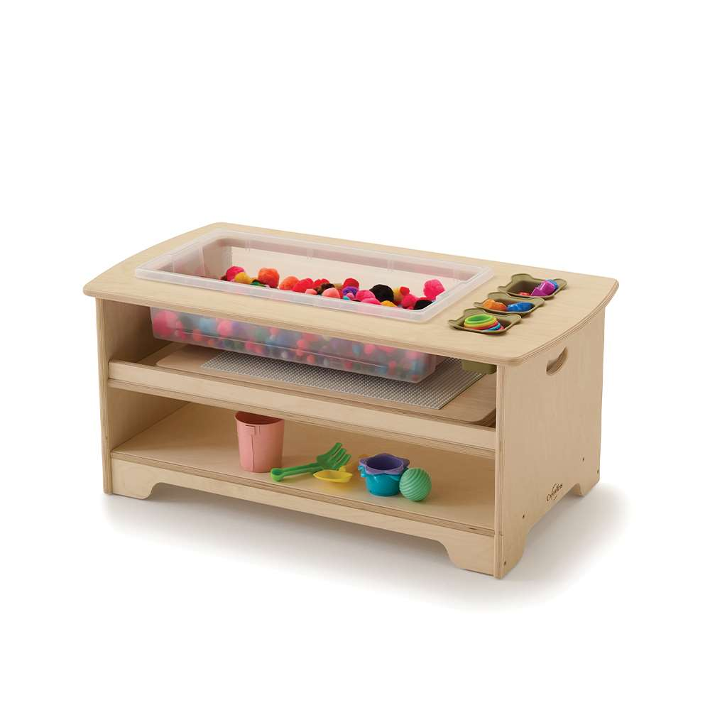 Seoras Birch Sensory Table - Toddler - 17"H x 38.5"W x 21"D