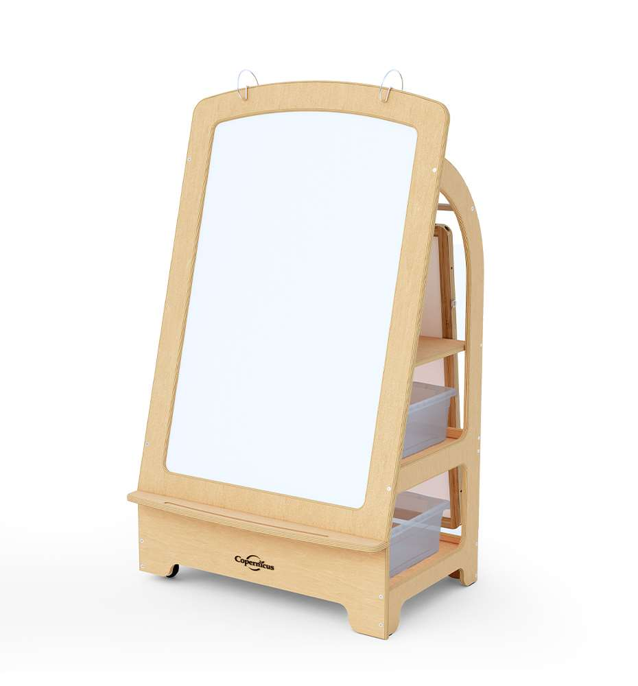 Seoras Birch Teaching Easel with Clear Tubs - 54"H x 31.25"W x 26.25 (includes AC466)"D