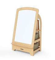 Seoras Birch Teaching Easel with Softouch Storage Bins - 54"H x 31.25"W x 26.25 (includes AC466)"D