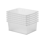 Clear Large Open Tub Kit - Set of 6 (Each: 6"H x 12.5"W x 15.75"D)