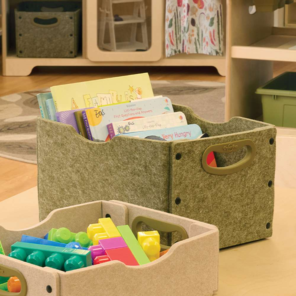 Moss Large Softouch Storage Bin Kit- Set of 3 (Each: 8"H x 13.75"W x 10.25"D)