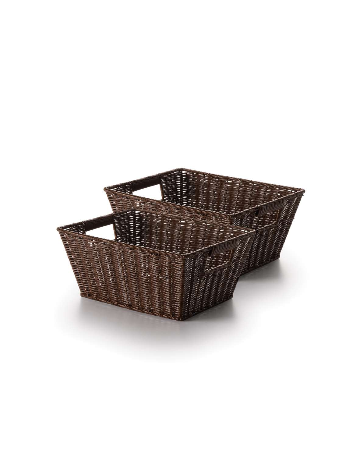 Wicker Basket Kit - Set of 2 (Each: 6.25"H x 14"W x 10.25"D)