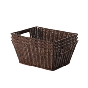 Wicker Basket Kit - Set of 3 (Each: 6.25"H x 14"W x 10.25"D)