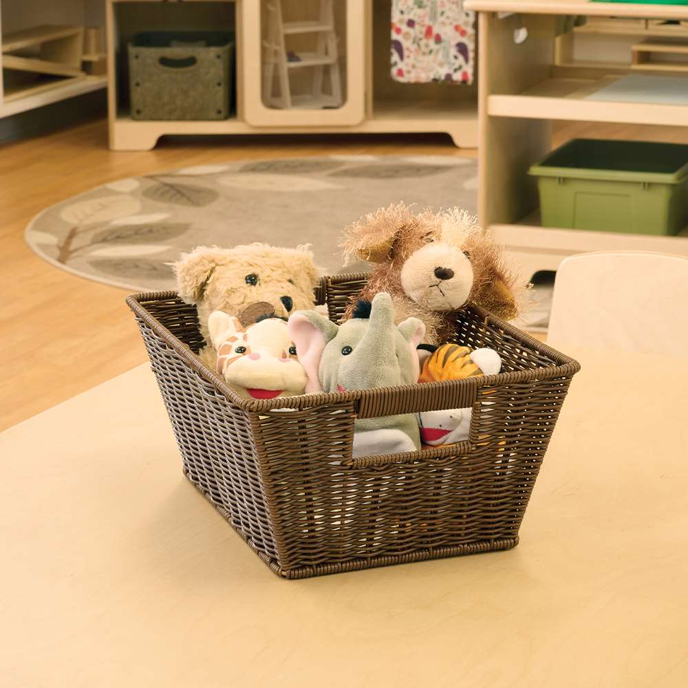 Wicker Basket Kit - Set of 3 (Each: 6.25"H x 14"W x 10.25"D)