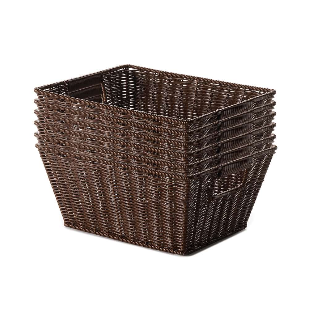 Wicker Basket Kit - Set of 6 (Each: 6.25"H x 14"W x 10.25"D)