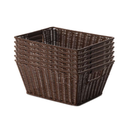 Wicker Basket Kit - Set of 6 (Each: 6.25"H x 14"W x 10.25"D)