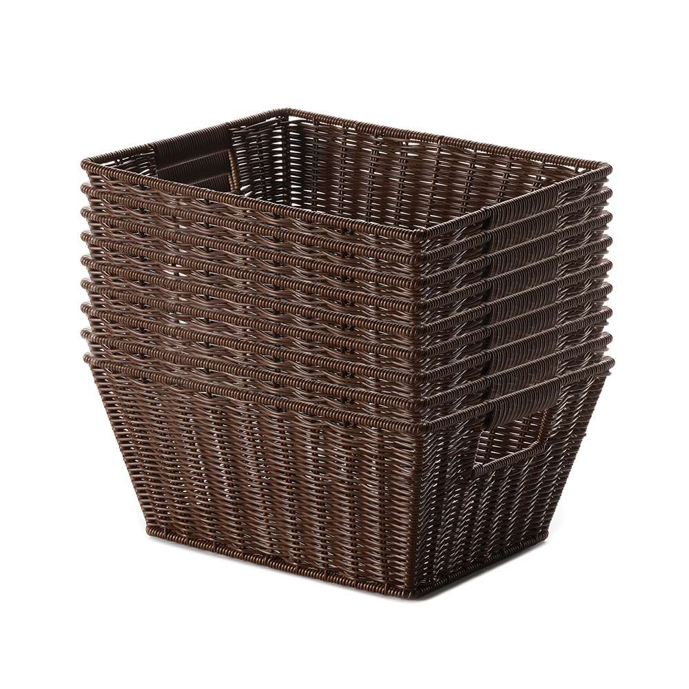Wicker Basket Kit - Set of 9 (Each: 6.25"H x 14"W x 10.25"D)