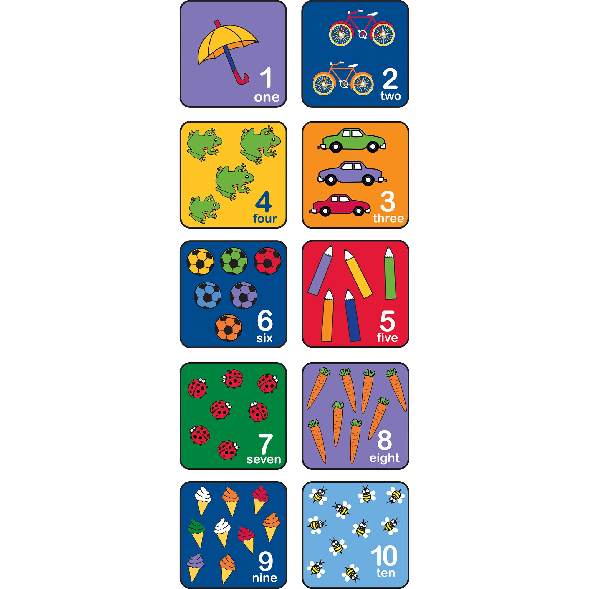 Let's Learn How to Count Seating Squares - Set of 10