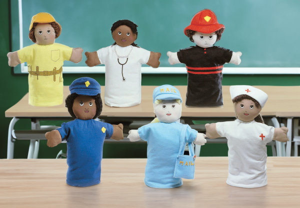 9" Career Hand Puppets - Set of 6