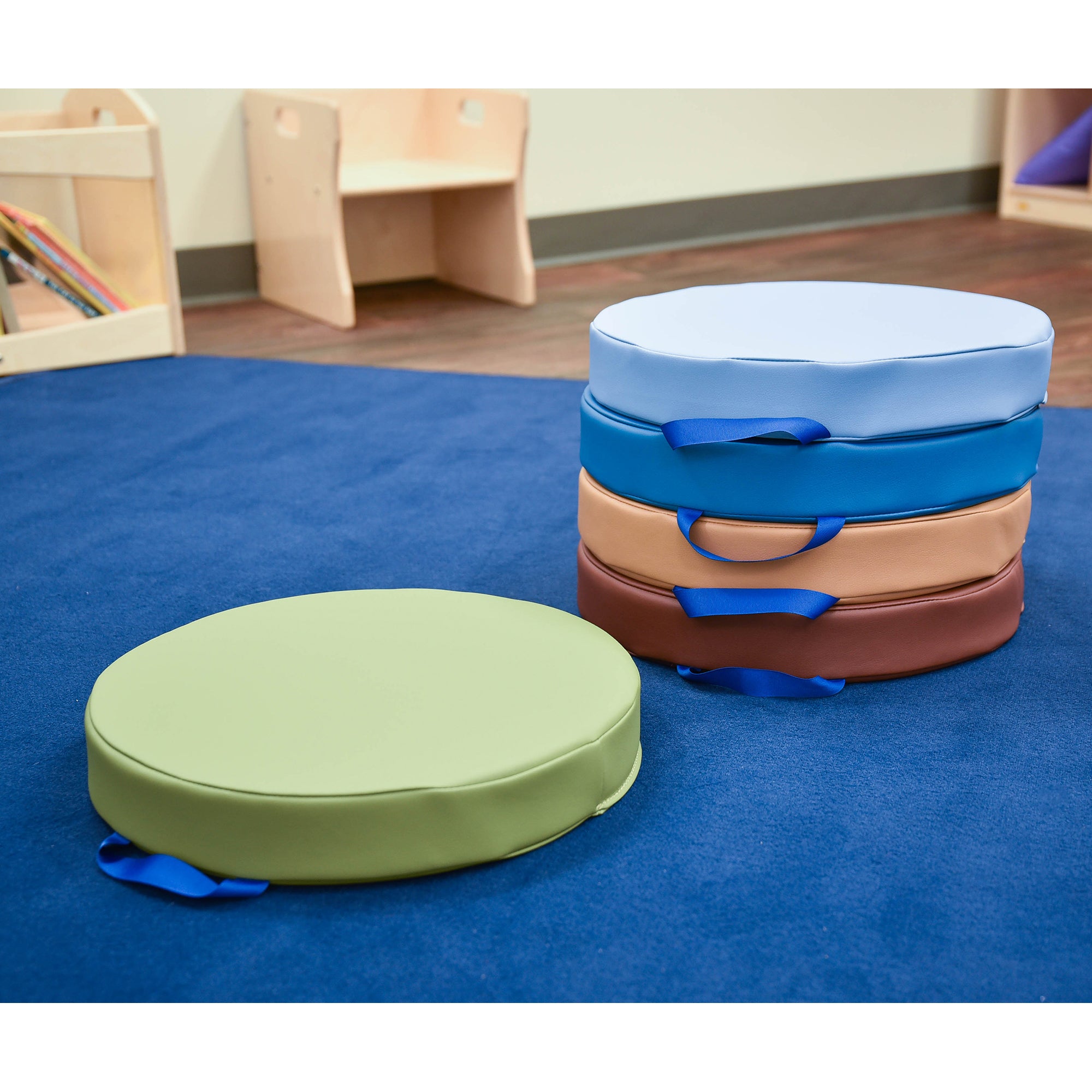 Round Floor Cushions - Set of 5 - Woodland