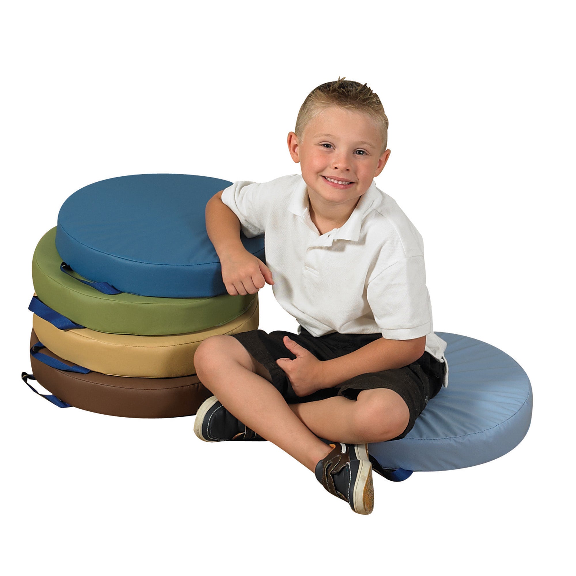 Round Floor Cushions - Set of 5 - Woodland
