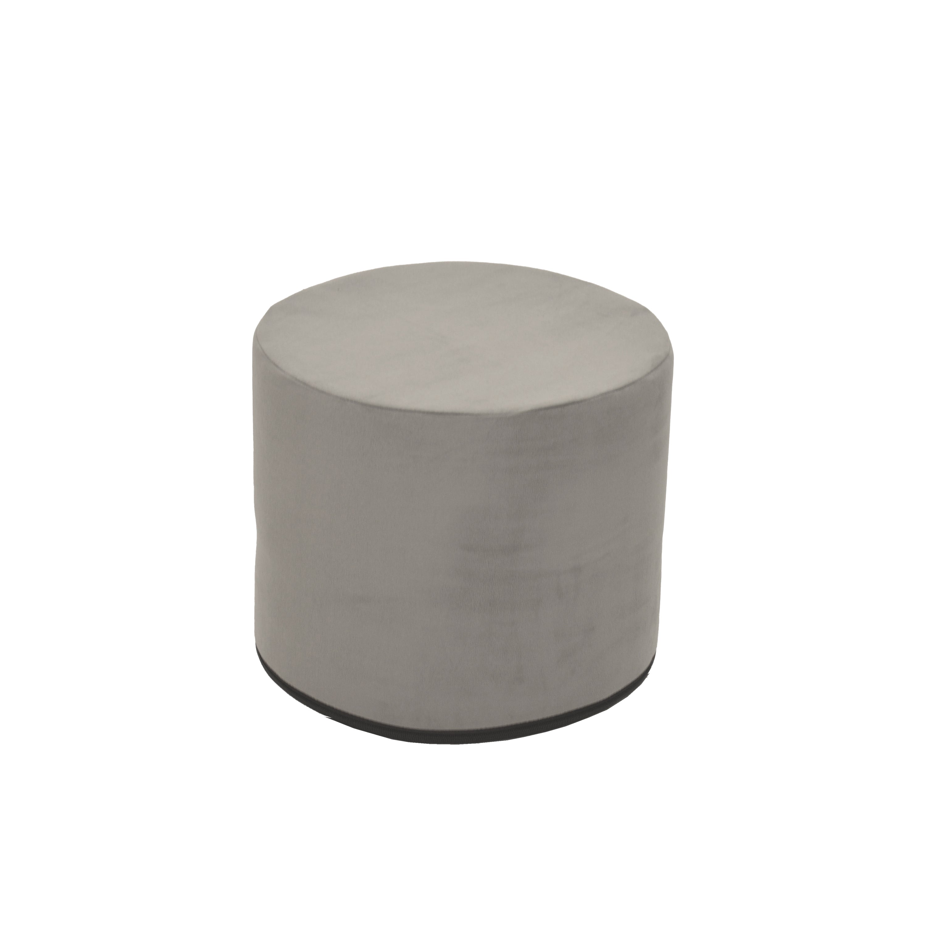 THE WHATSIT Companion Round Ottoman - Gray