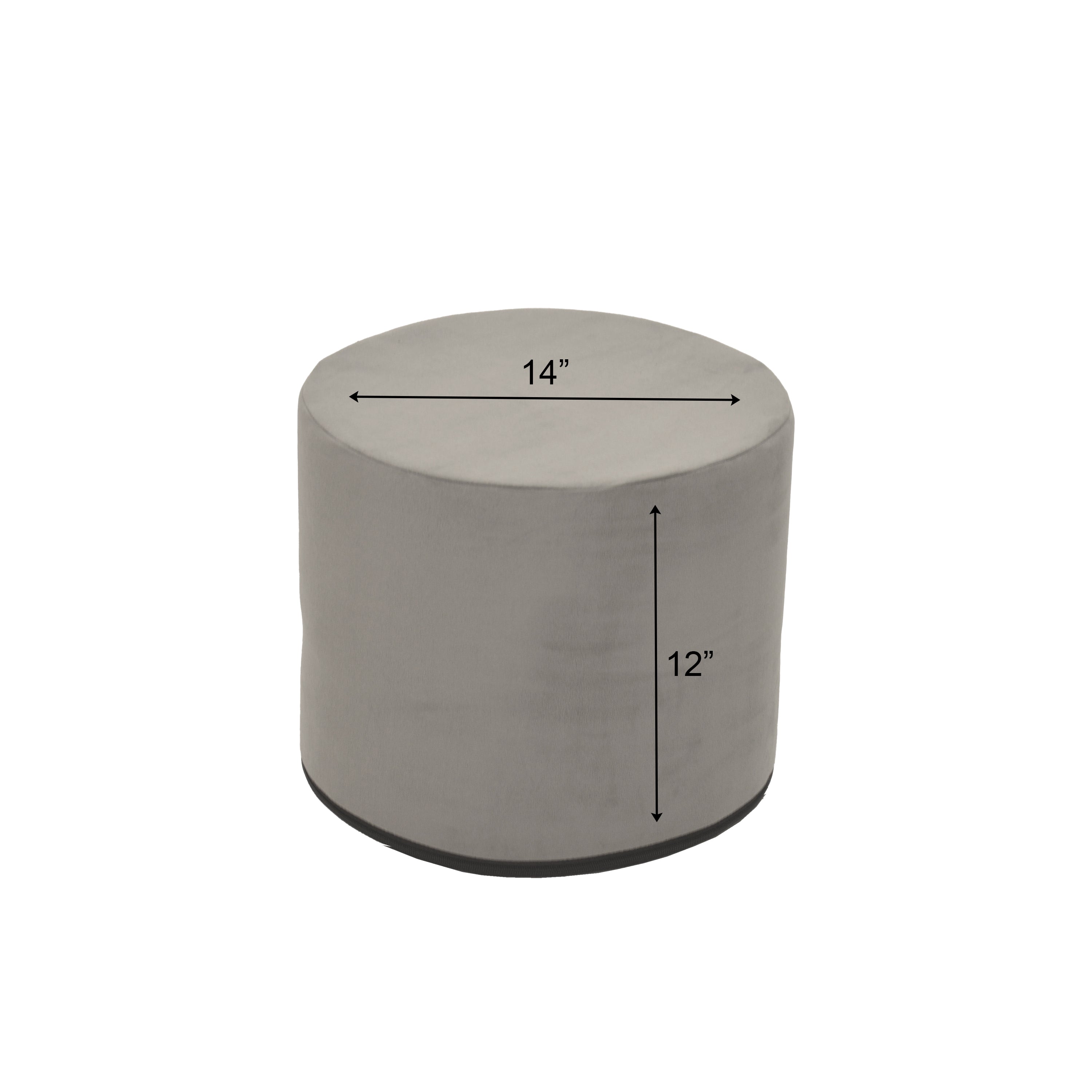 THE WHATSIT Companion Round Ottoman - Gray