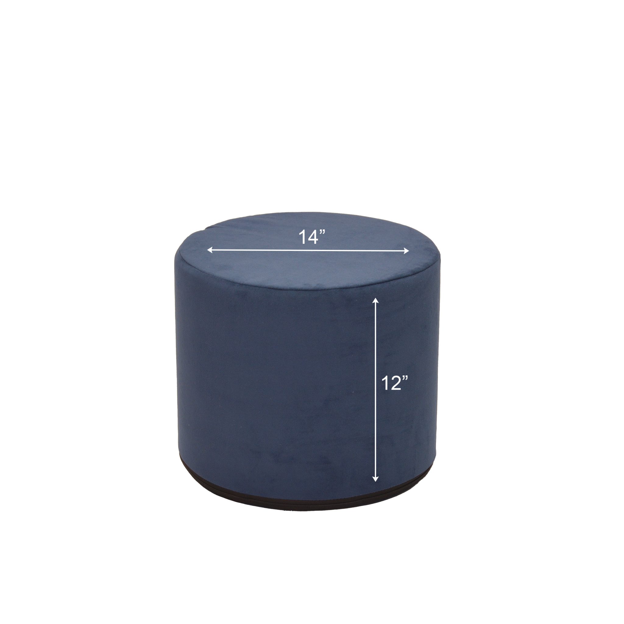 THE WHATSIT Companion Round Ottoman - Navy