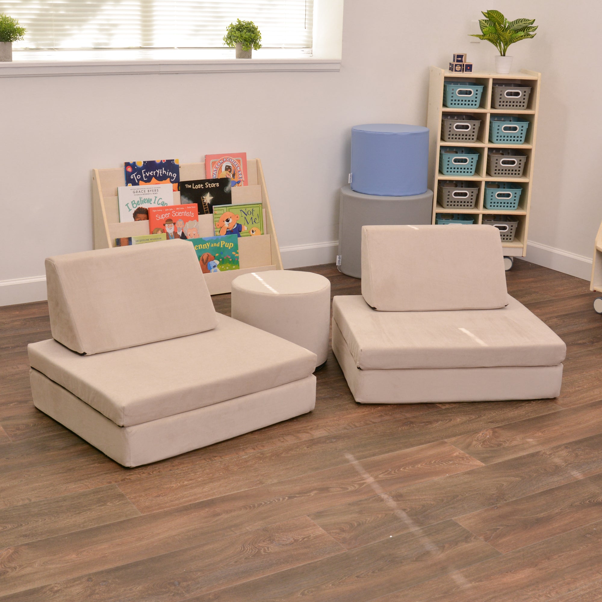 THE WHATSIT Companion Round Ottoman - Taupe
