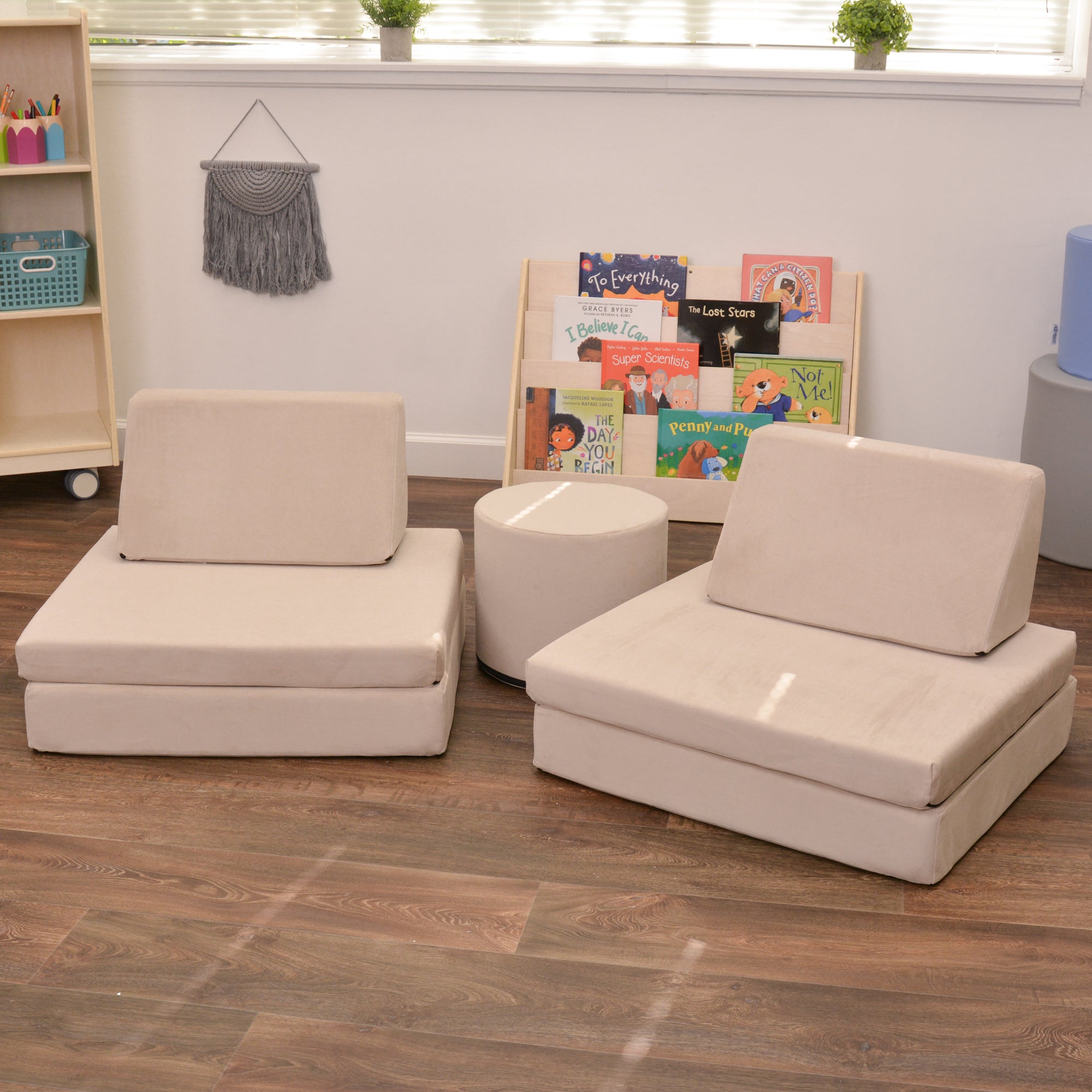 THE WHATSIT Companion Round Ottoman - Taupe