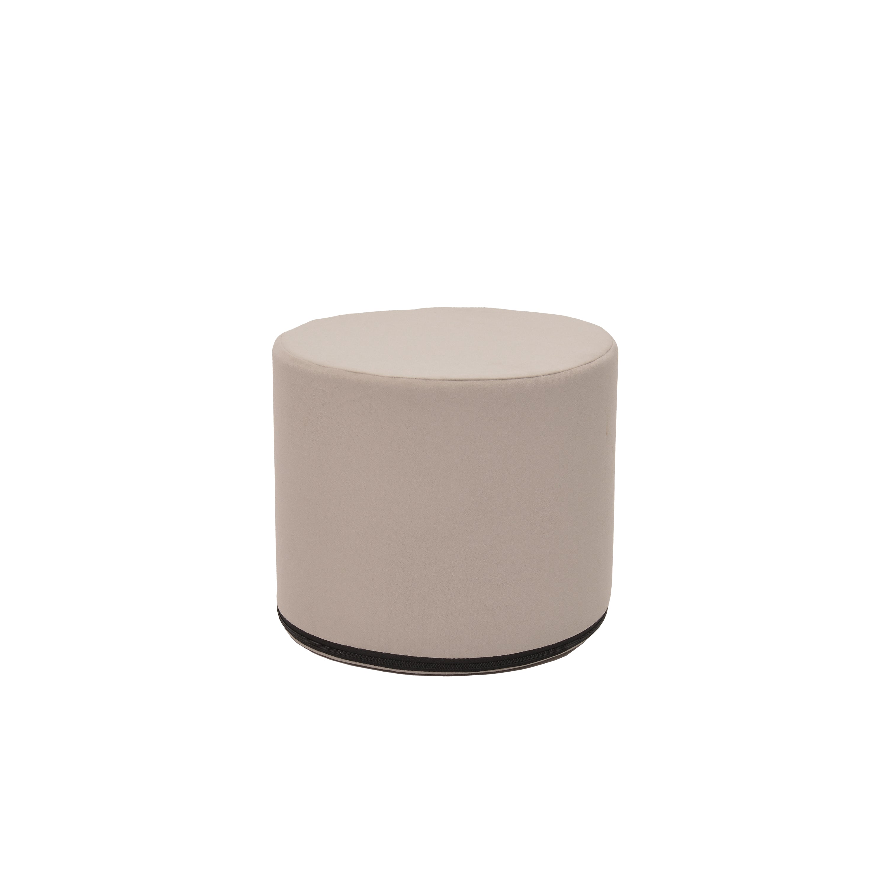 THE WHATSIT Companion Round Ottoman - Taupe