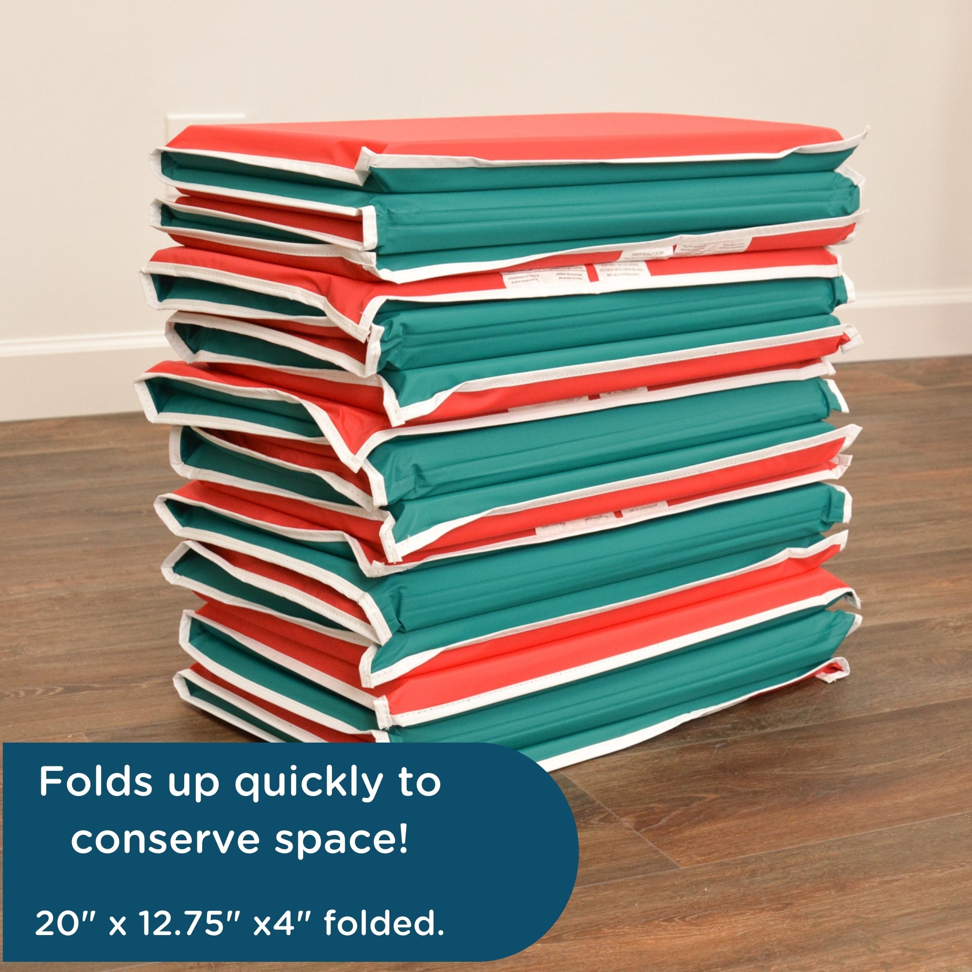 Pillow Rest Mat - Set of 10 - Red/Green
