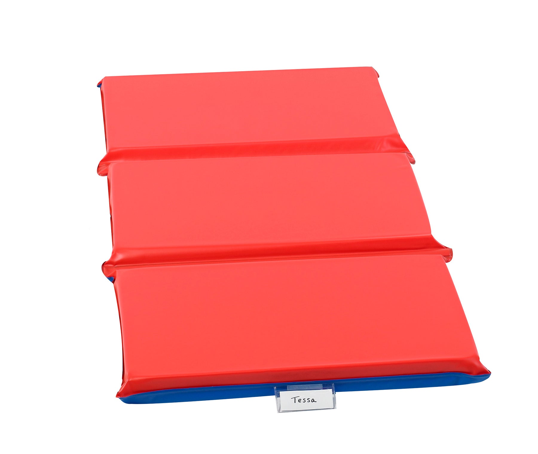 2" Infection Control 3 Section Folding Rest Mat - Red/Blue