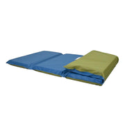 2" Angels 4 Section Folding Rest Nap Mat - Sage/Deep Water Blue