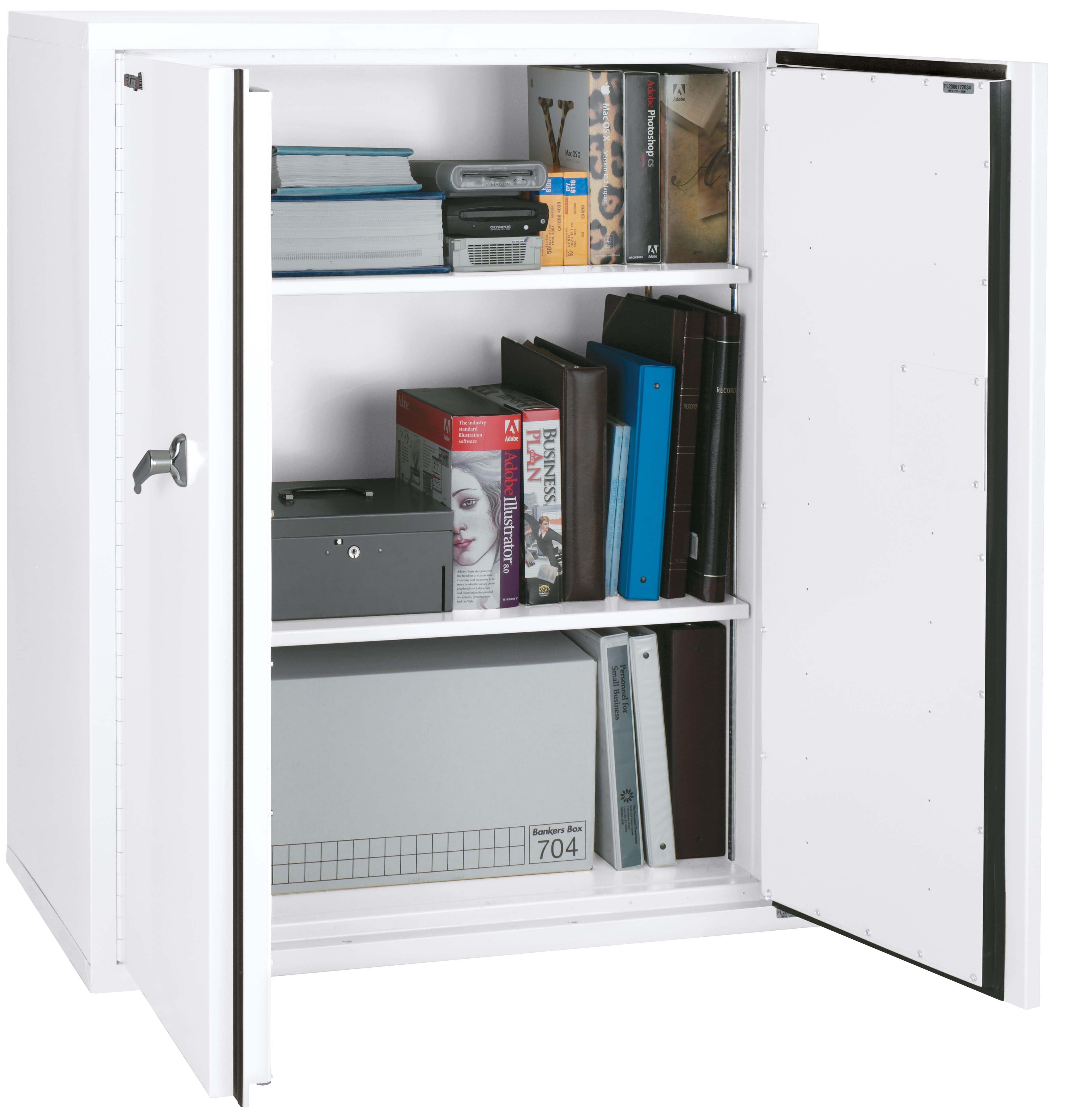 Fire Resistant - Double door storage cabinet - 44" (Arctic White)
