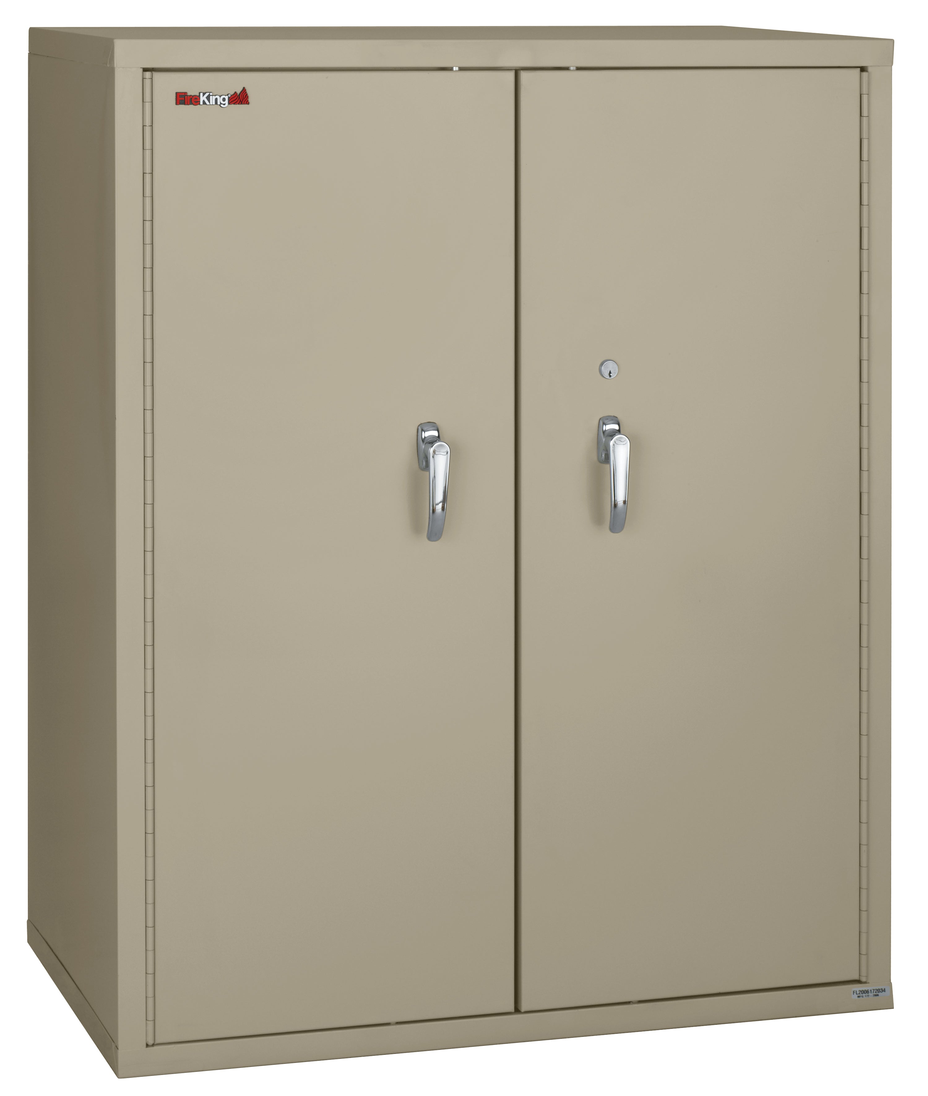 Fire Resistant - Double door storage cabinet - 44" (Pewter)