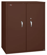 Fire Resistant - Double door storage cabinet with legal end tab inserts - 44"H (Brown)