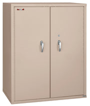 Fire Resistant - Double door storage cabinet with legal end tab inserts - 44"H (Champagne)