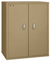 Fire Resistant - Double door storage cabinet with letter end tab inserts - 44"H (Sand)