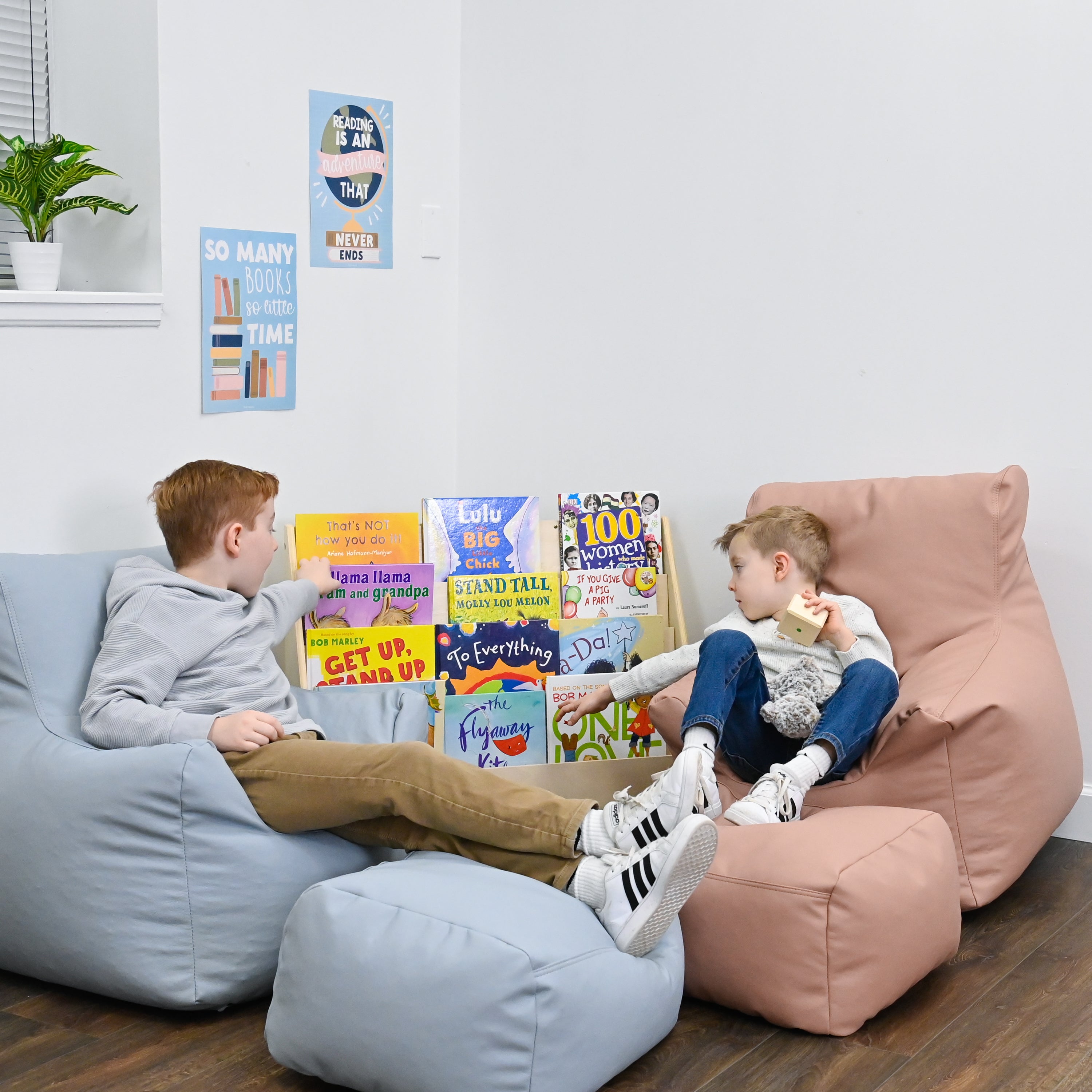 Cozy Chair and Ottoman - Clay