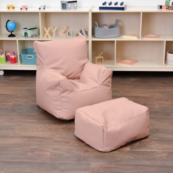Cozy Chair and Ottoman - Clay