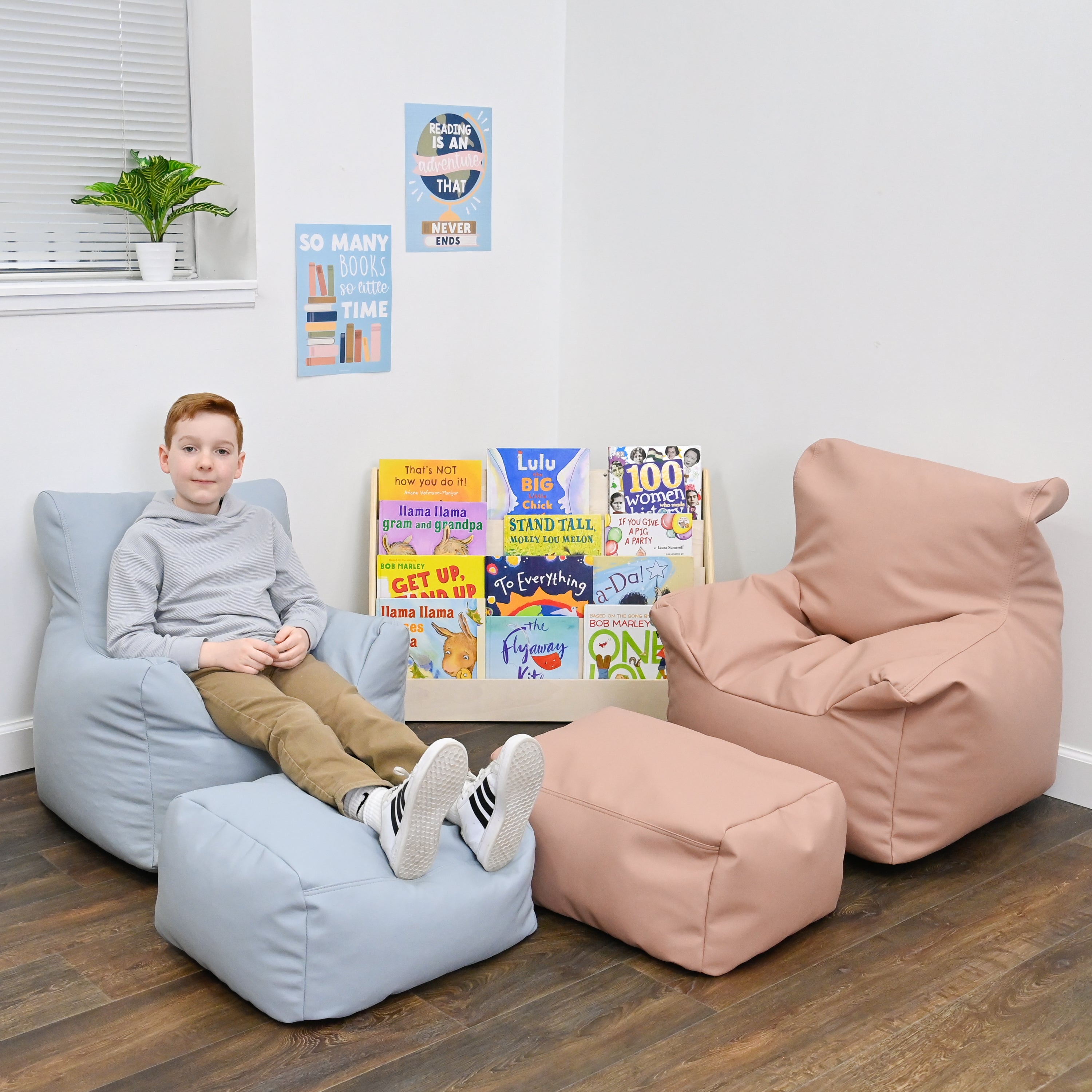Cozy Chair and Ottoman - Clay
