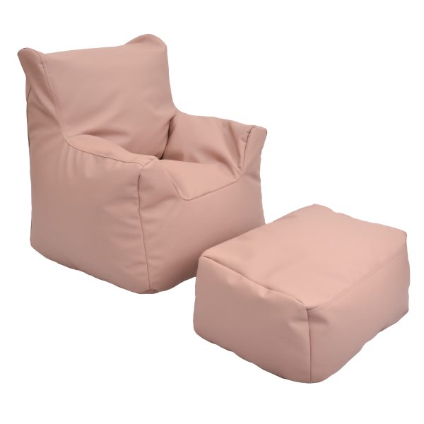 Cozy Chair and Ottoman - Clay