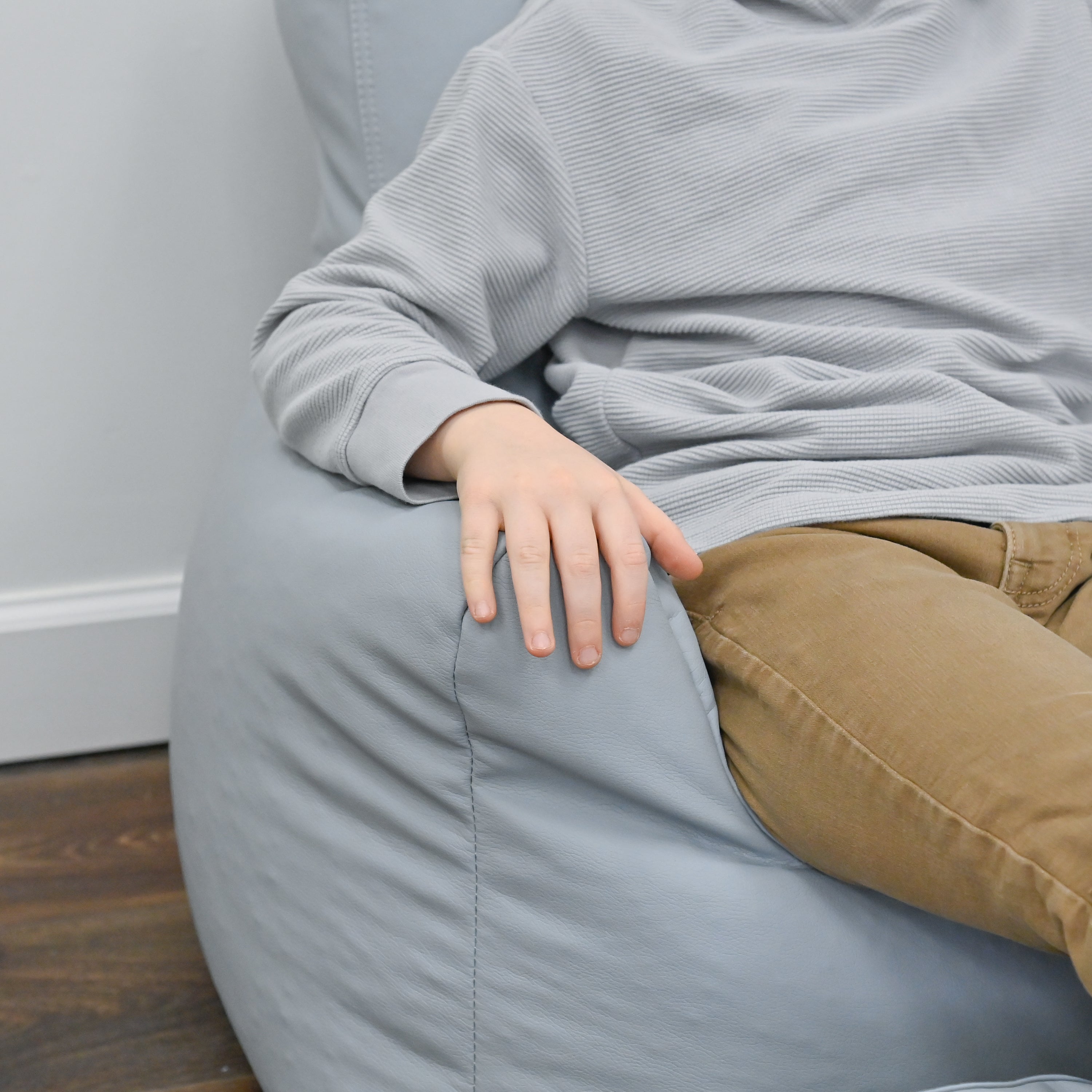 Cozy Chair and Ottoman - Fog Blue