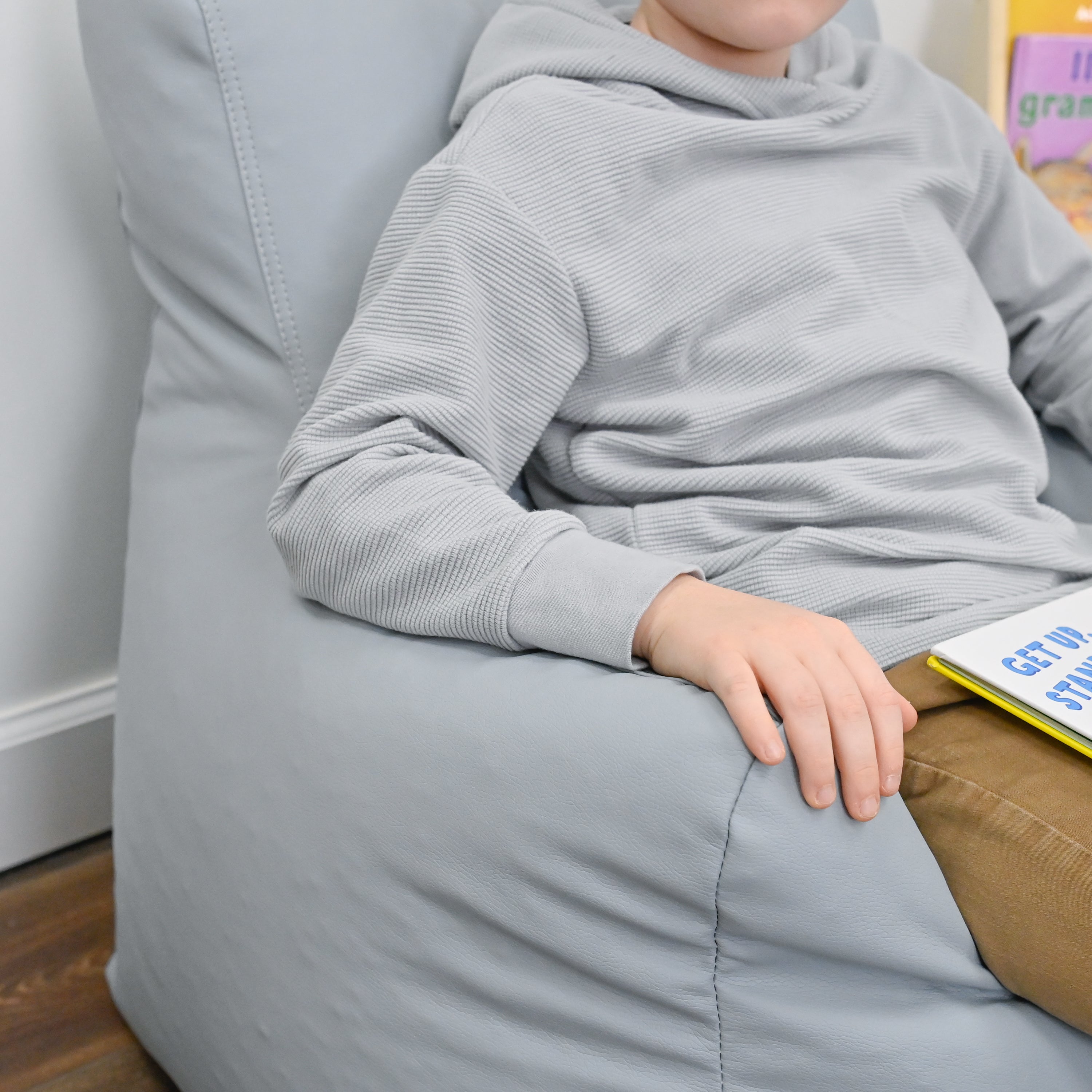 Cozy Chair and Ottoman - Fog Blue