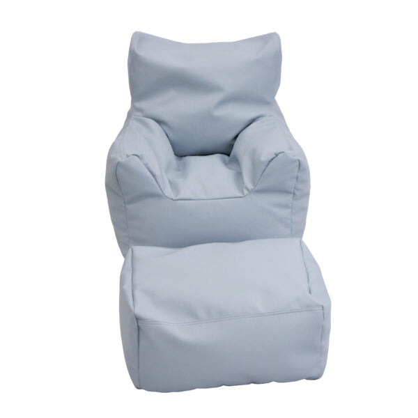 Cozy Chair and Ottoman - Fog Blue
