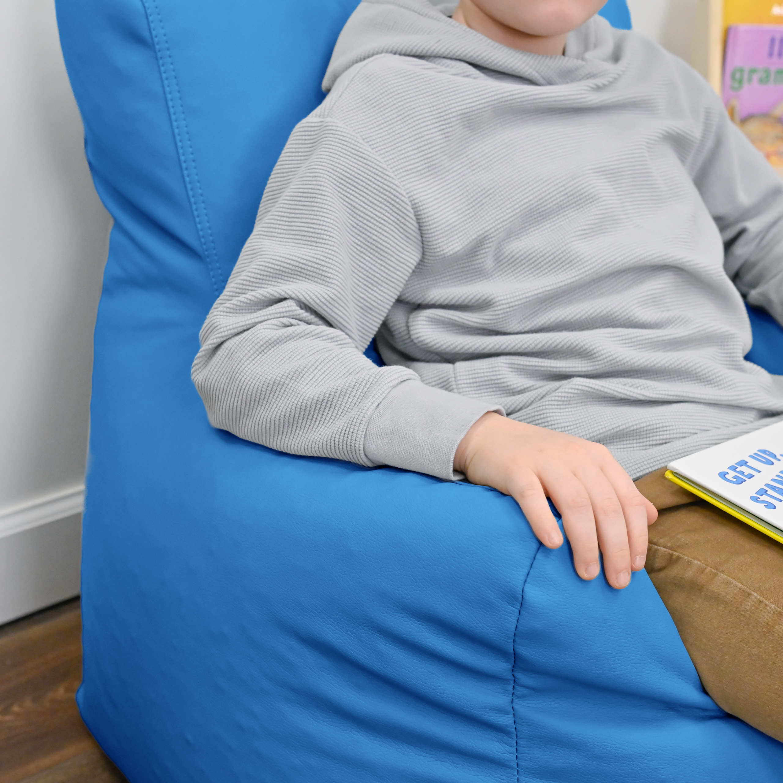 Cozy Chair and Ottoman - Deep Water Blue