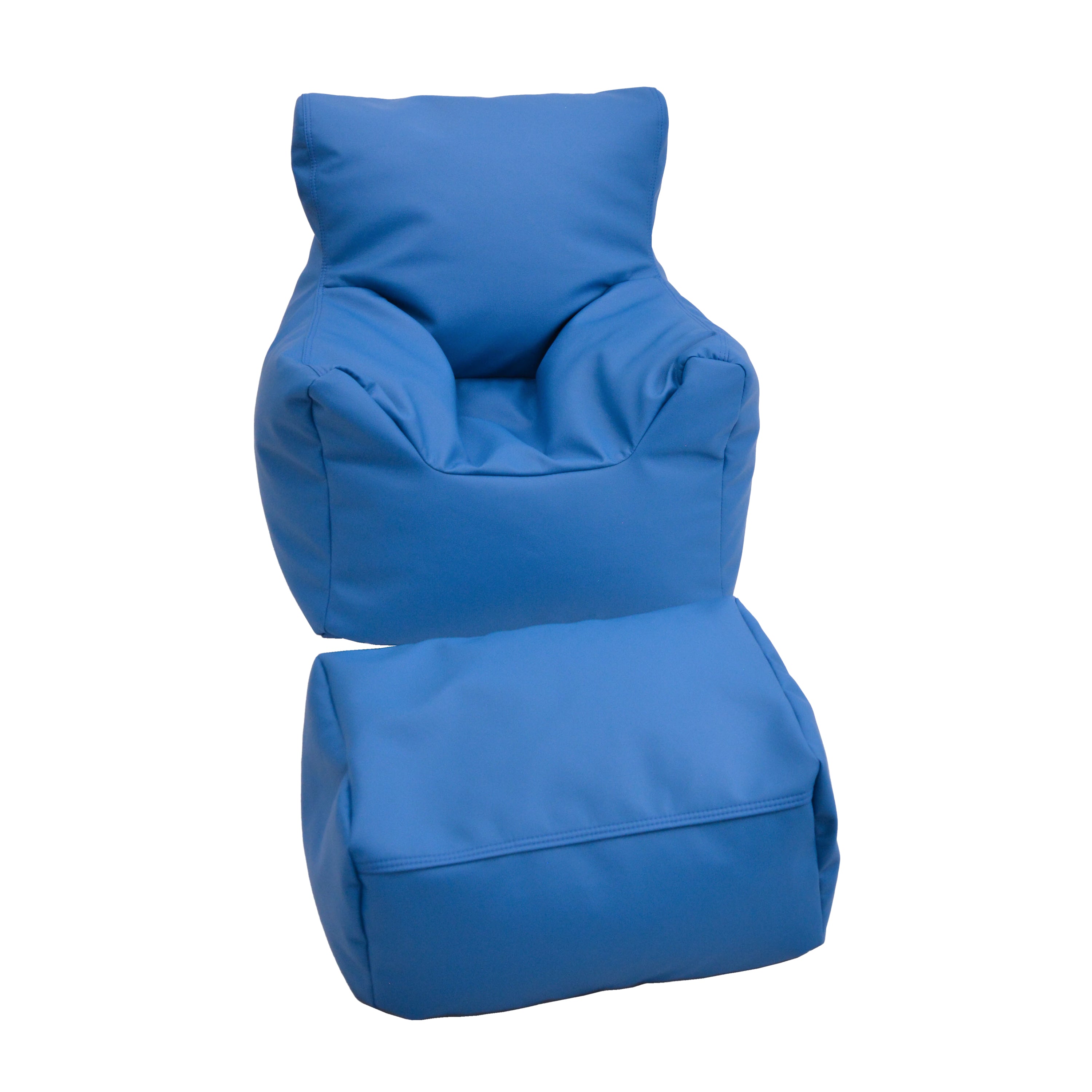 Cozy Chair and Ottoman - Deep Water Blue