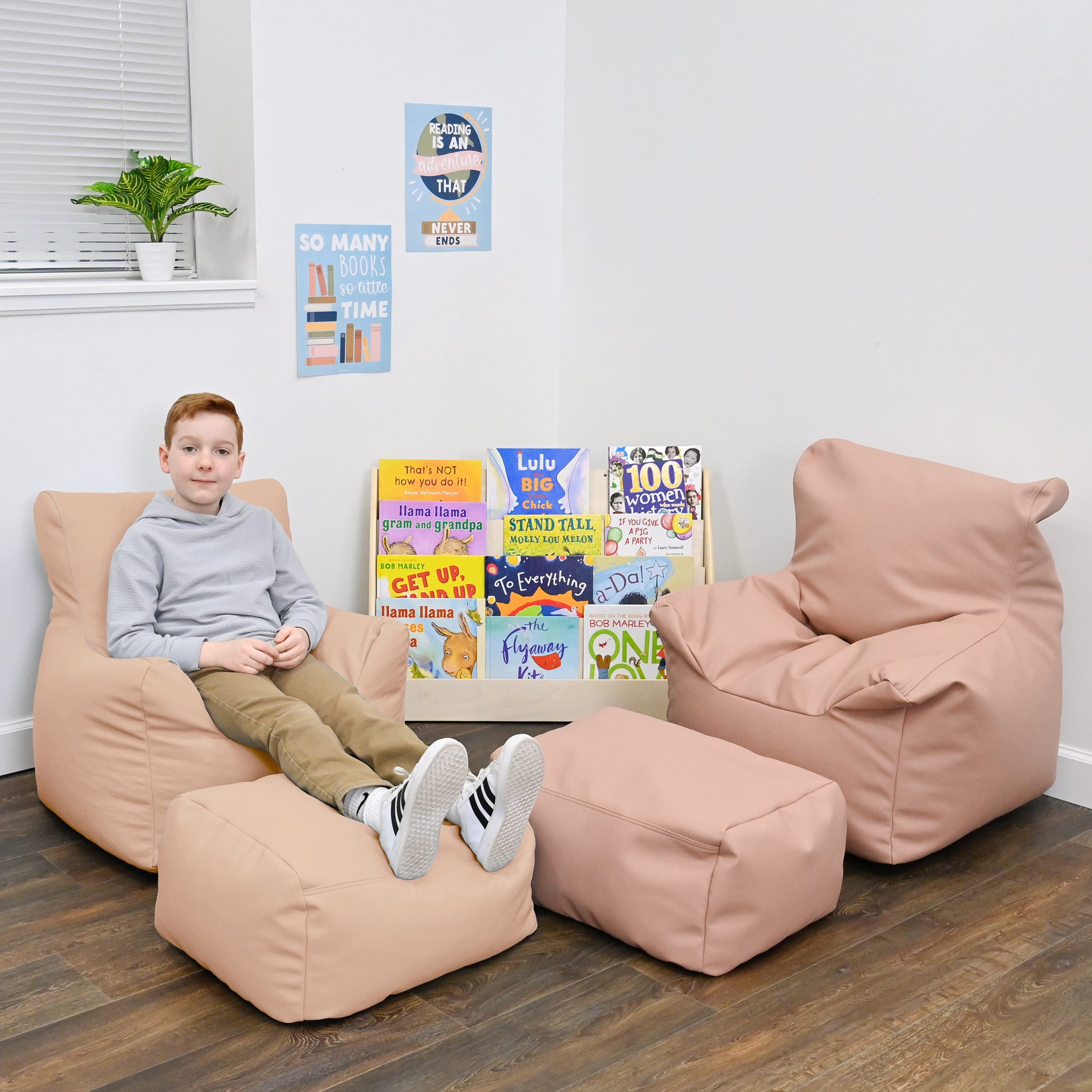 Cozy Chair and Ottoman - Almond