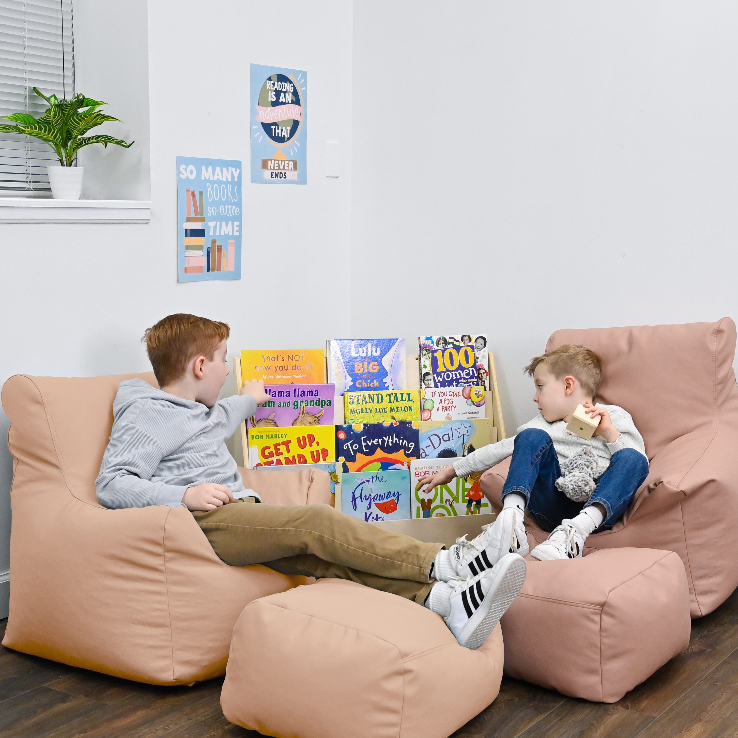 Cozy Chair and Ottoman - Almond