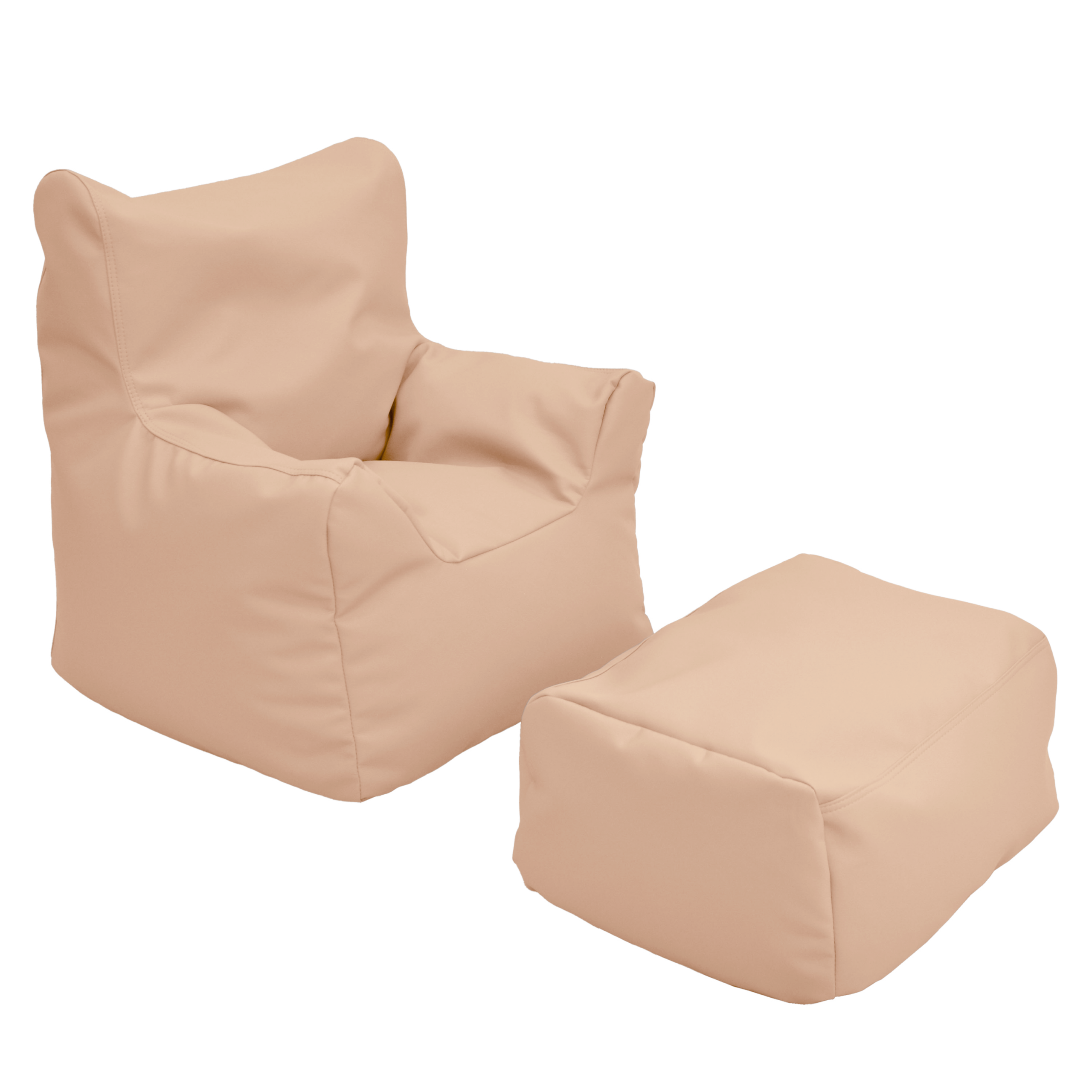 Cozy Chair and Ottoman - Almond