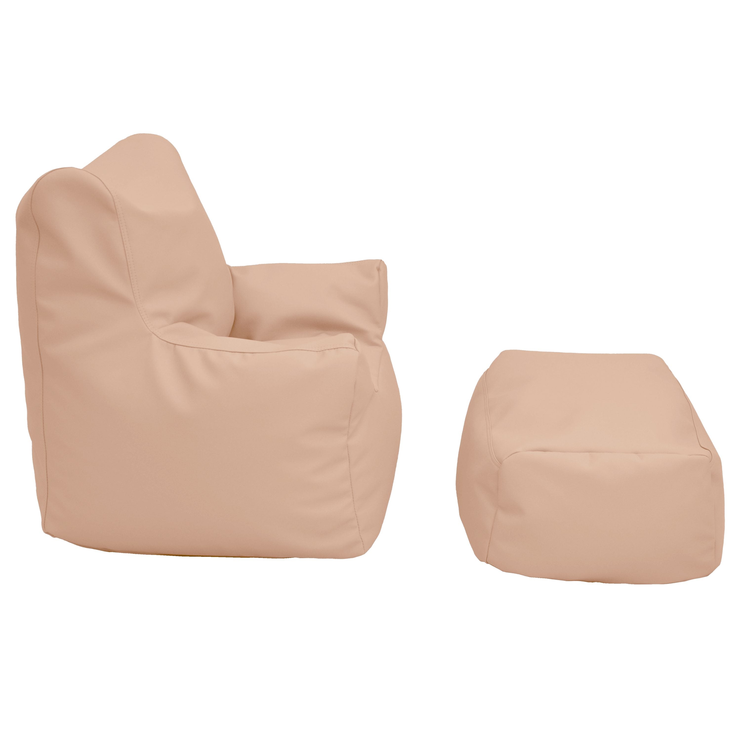Cozy Chair and Ottoman - Almond