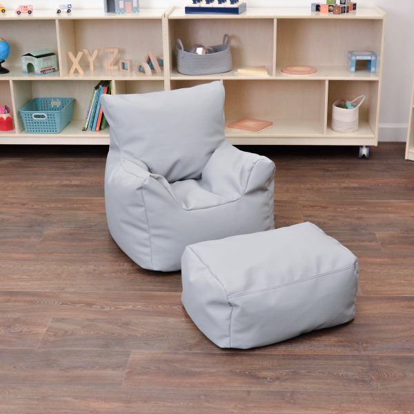 Cozy Chair and Ottoman - Gray