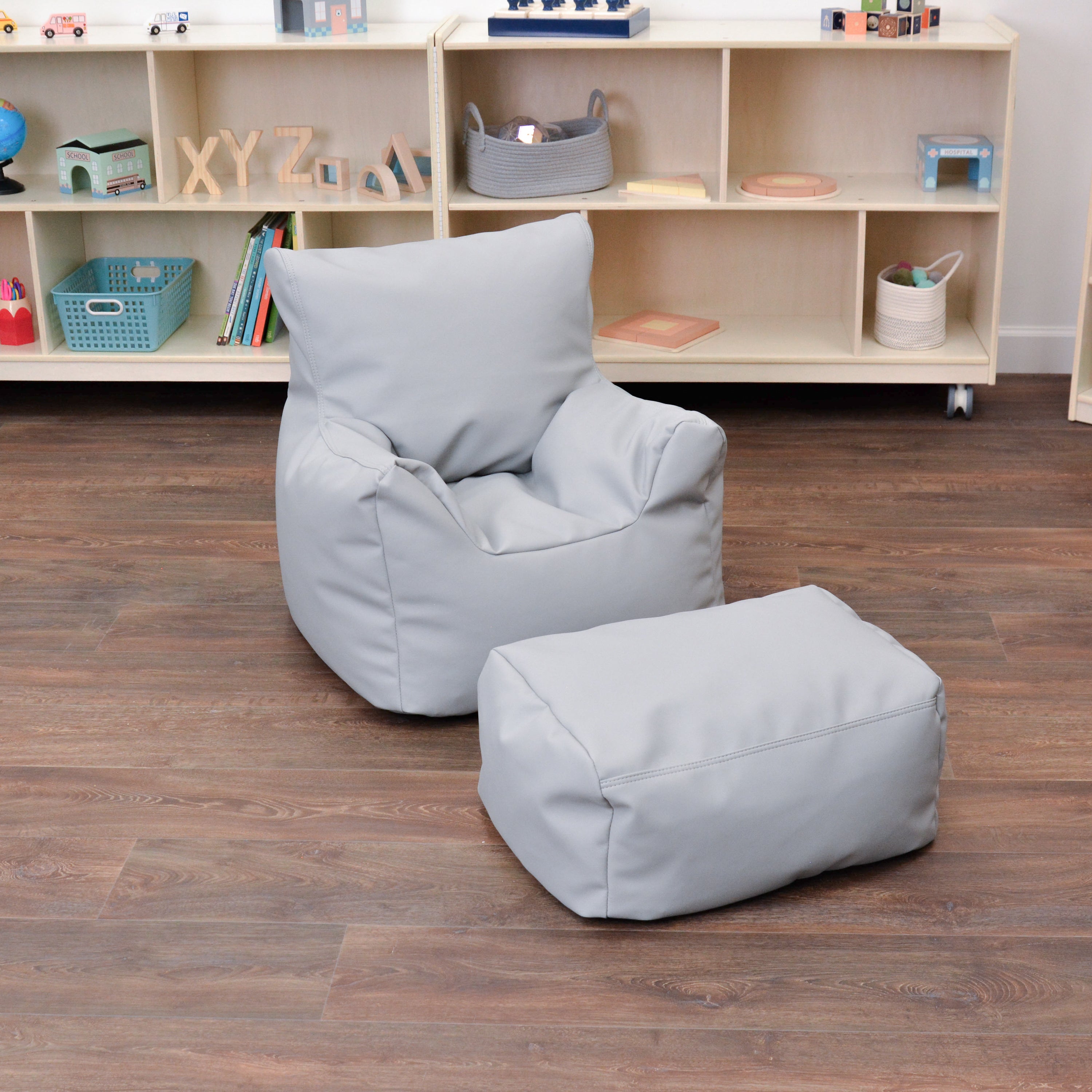 Cozy Chair and Ottoman - Gray