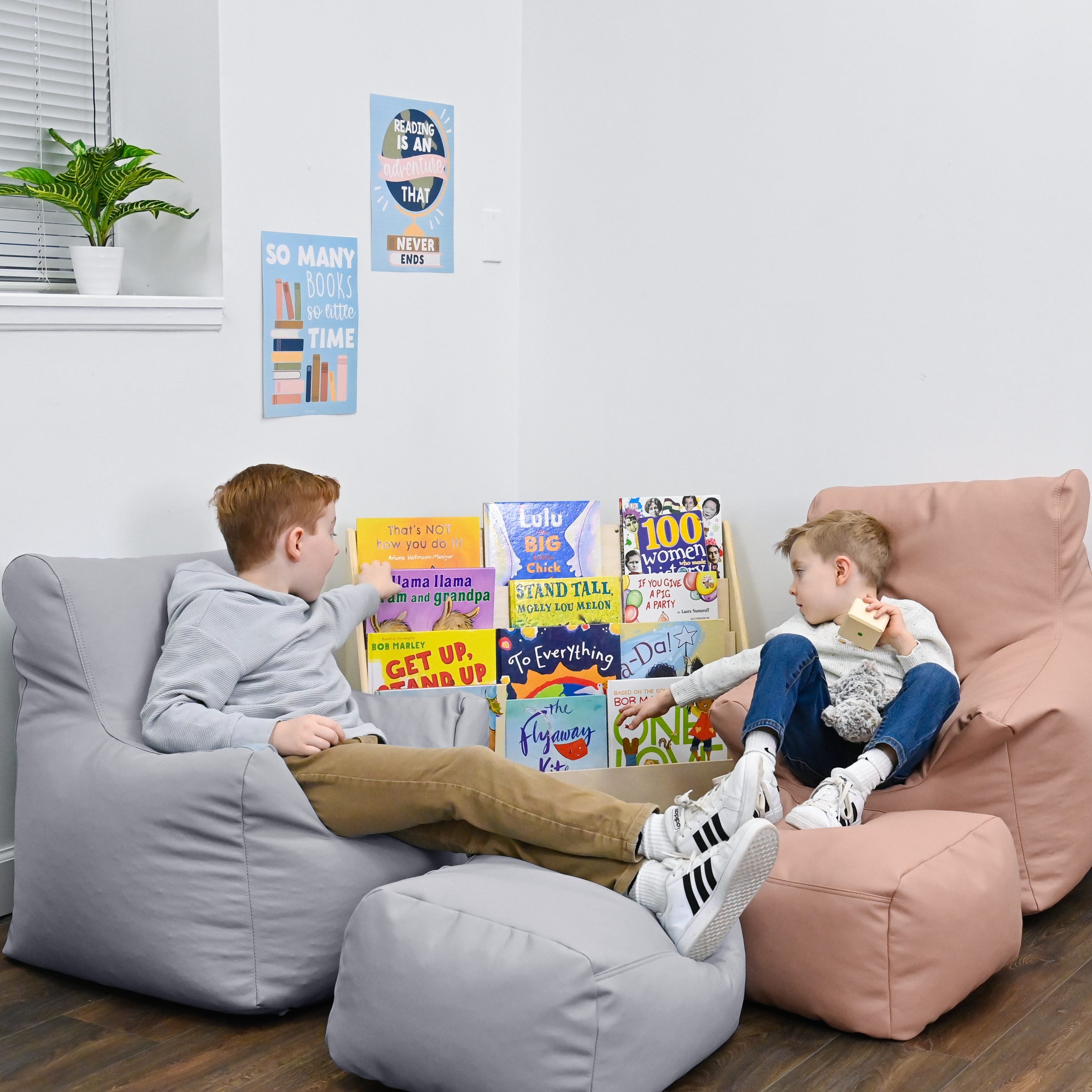 Cozy Chair and Ottoman - Gray