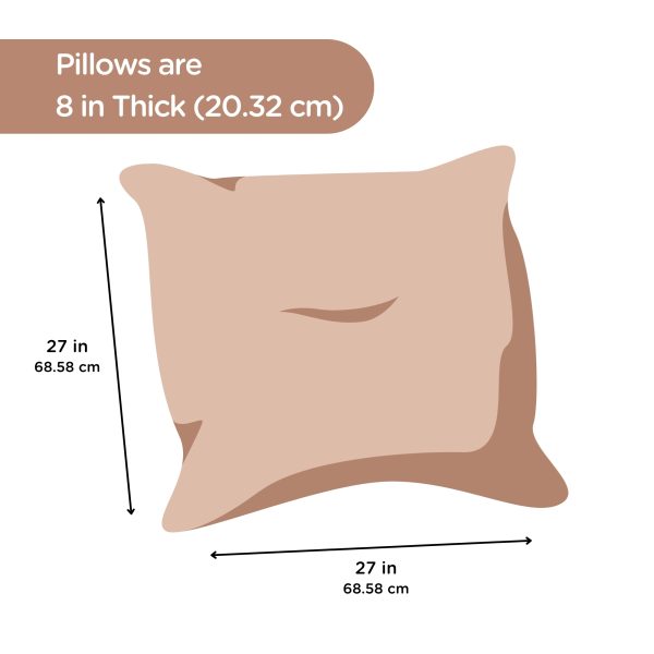 27" Cozy Floor Pillows - Elements Color - Set of 4