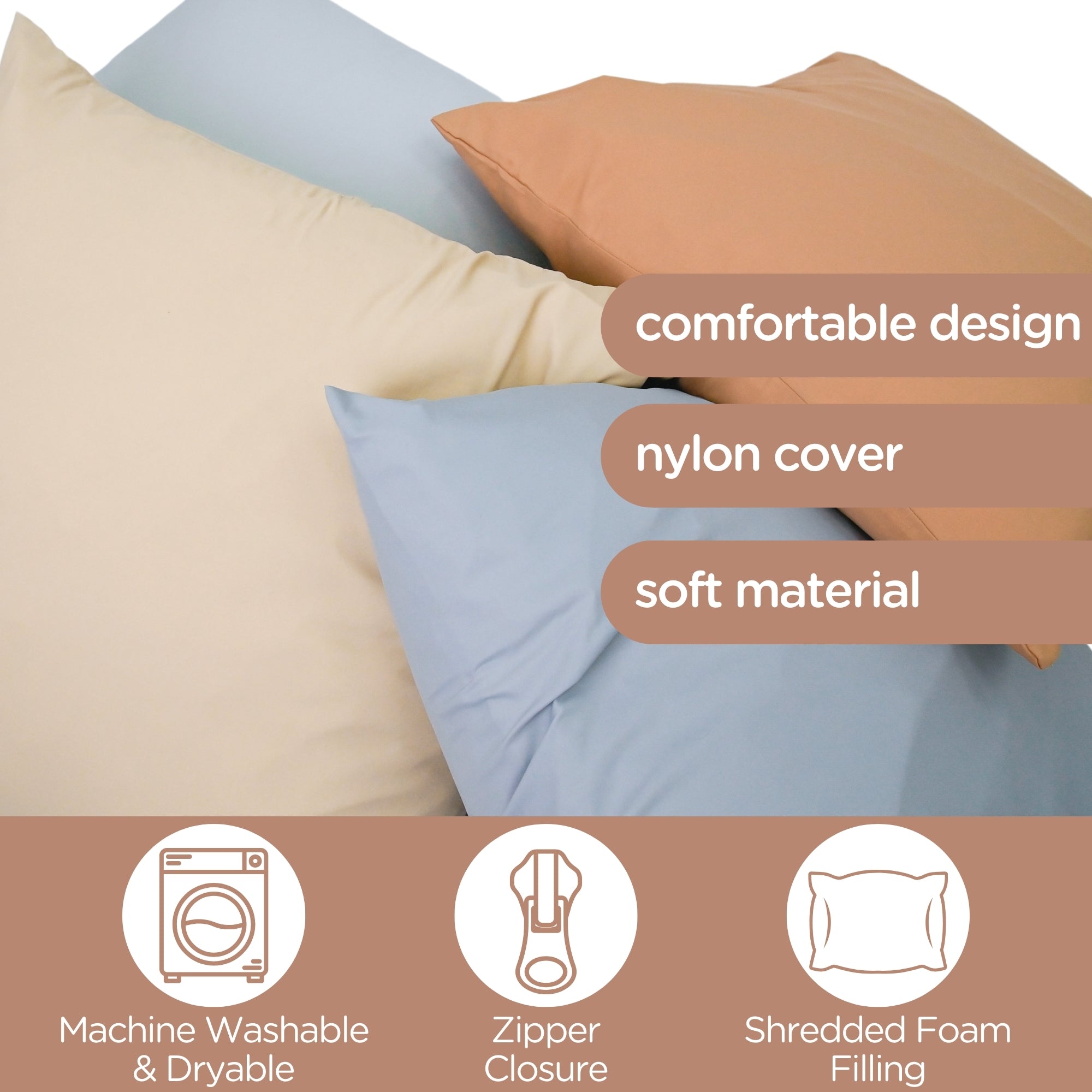 27" Cozy Floor Pillows - Set of 4 - Elements