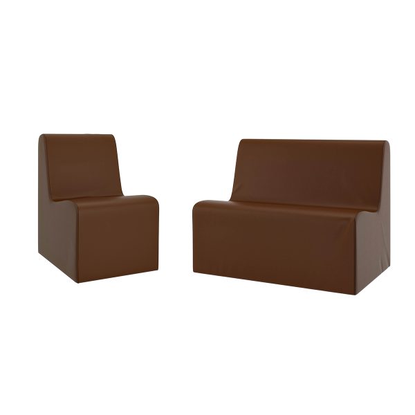 Large Contour Chair and Sofa Set - Walnut
