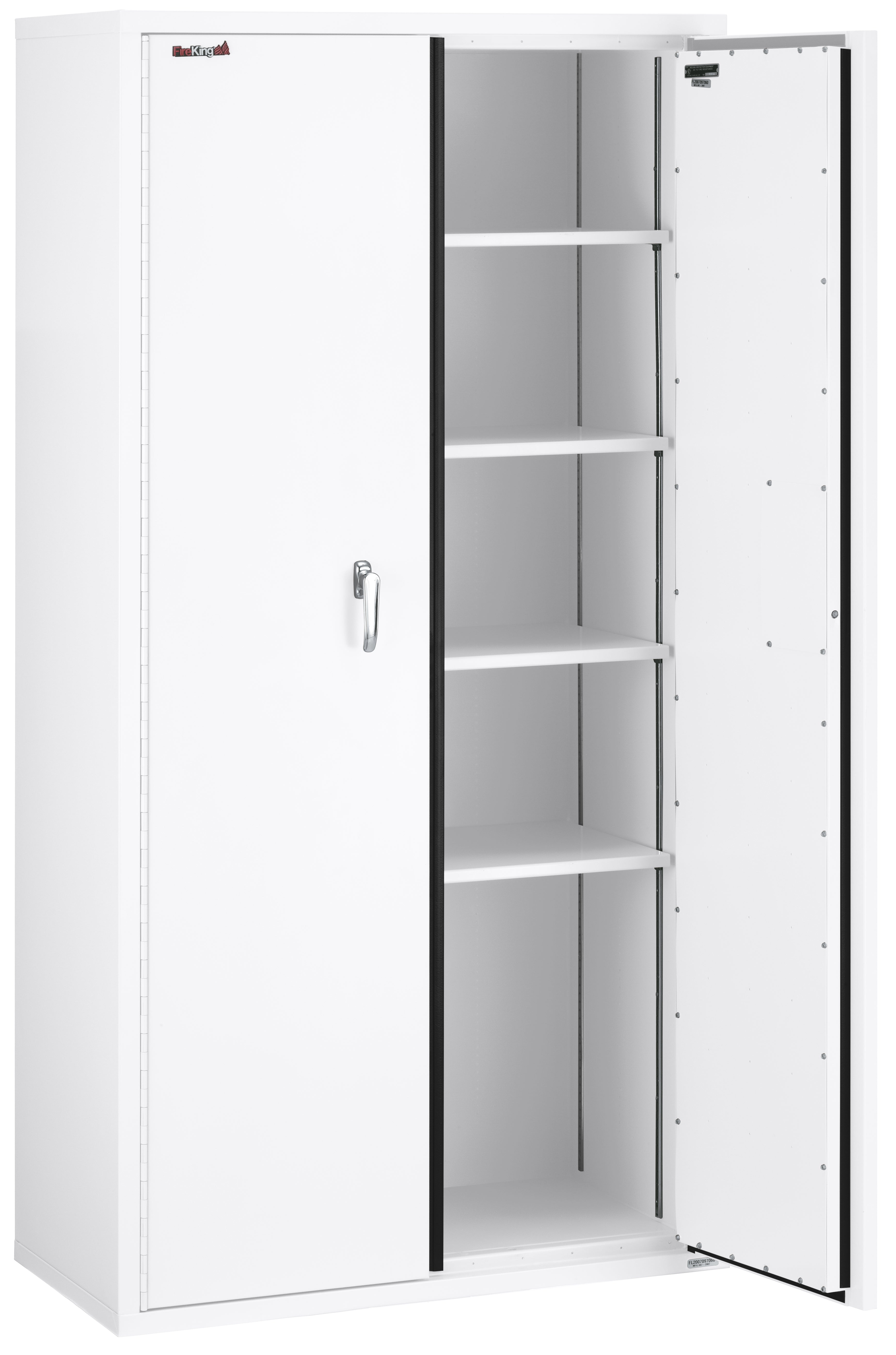 Fire Resistant - Double door storage cabinet - 72"H (Arctic White)