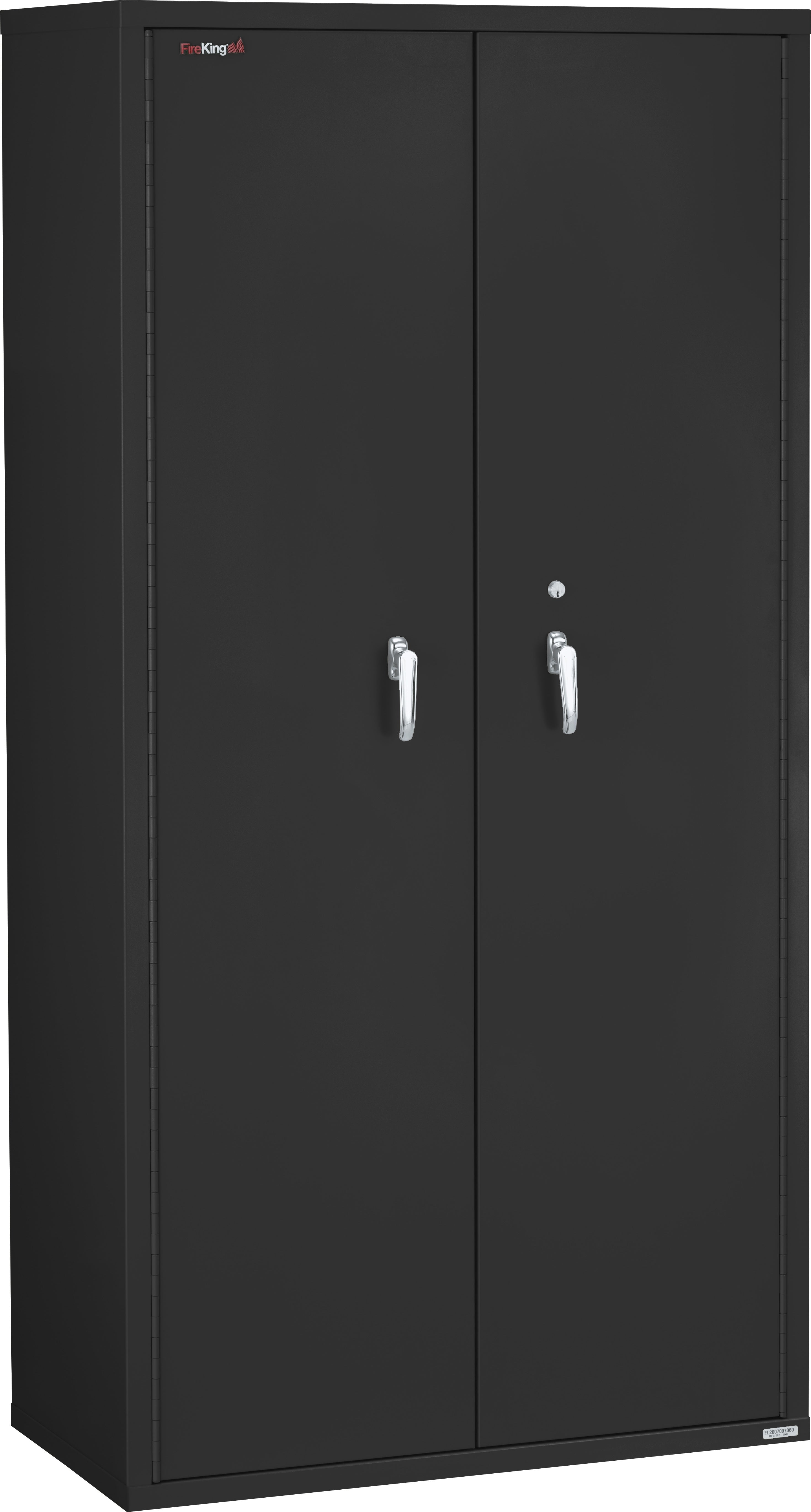 Fire Resistant - Double door storage cabinet - 72"H (Black)